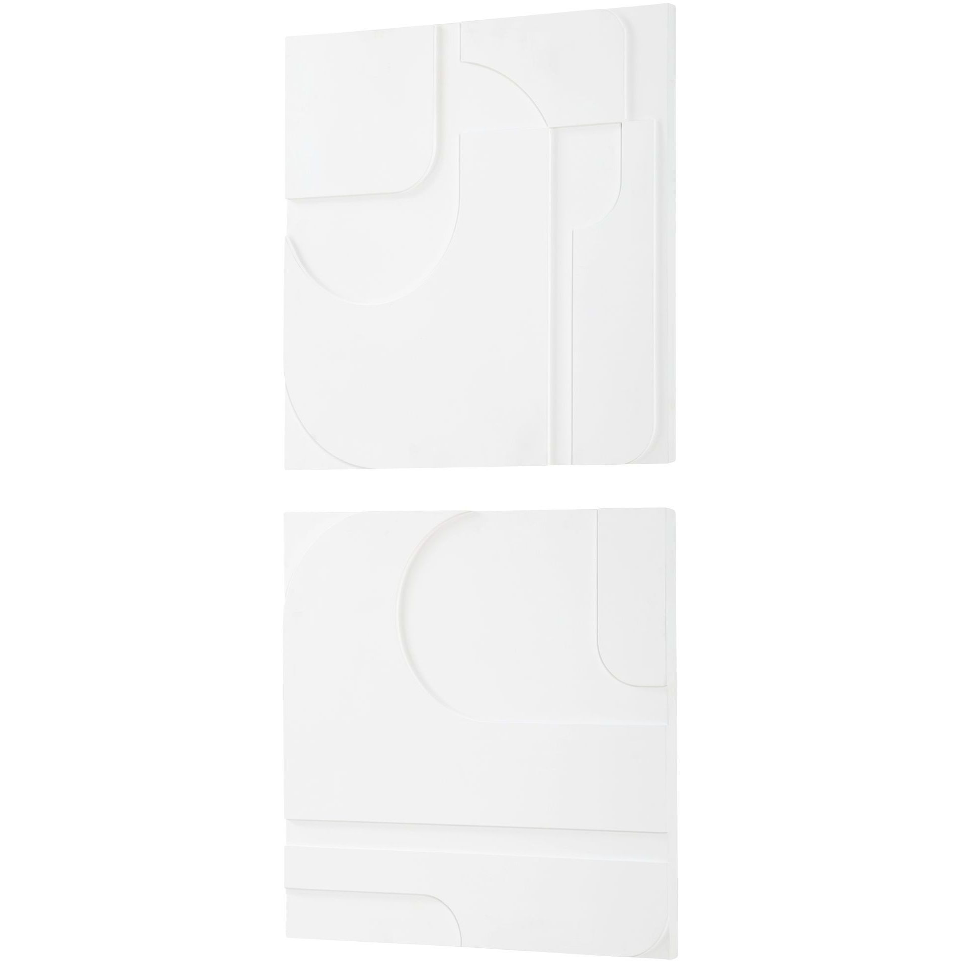 Contours White Wall Decor, Set of 2