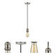 Franklin Restoration Bare Bulb 1 Light 2 inch Brushed Satin Nickel Mini Pendant Ceiling Light, Franklin Restoration