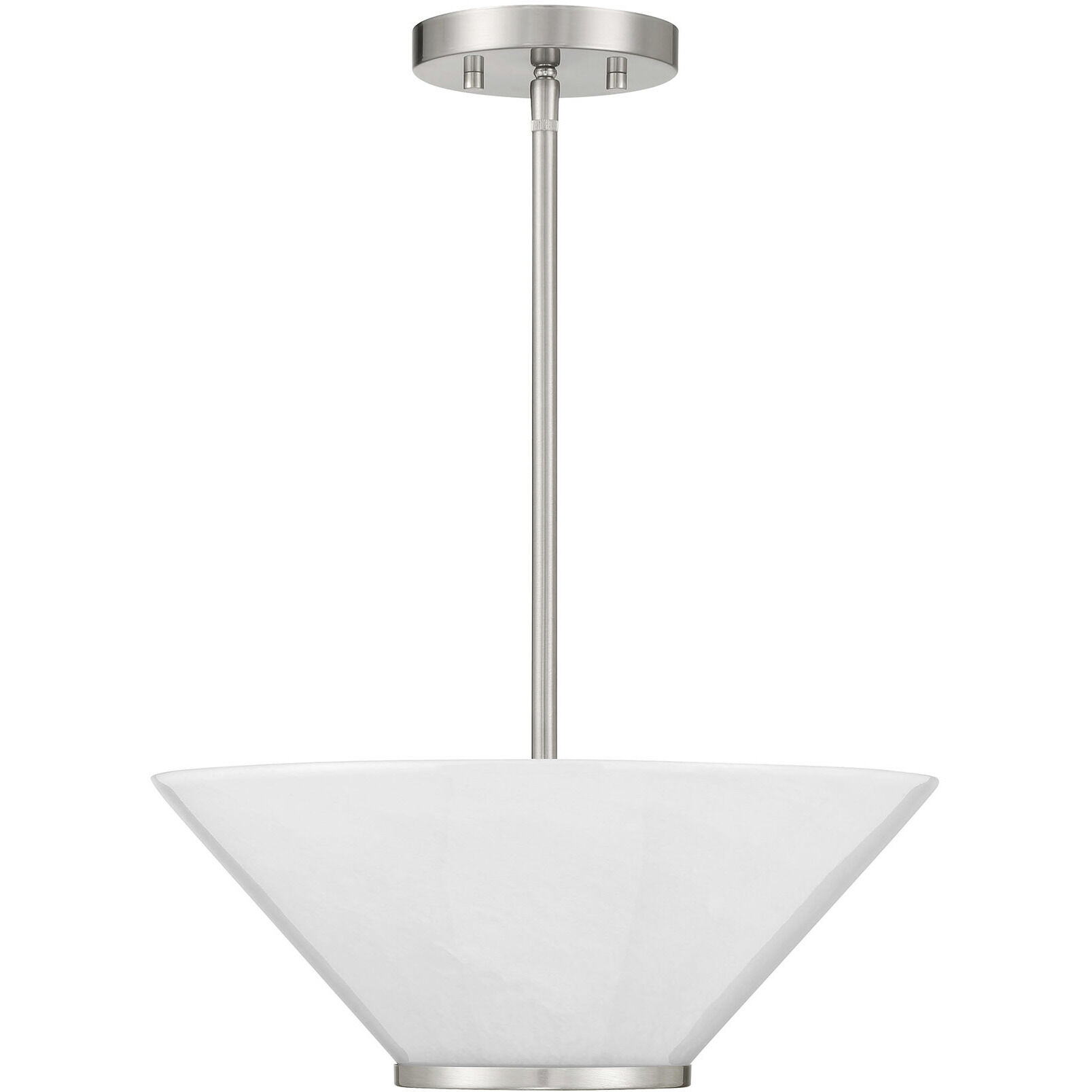 Blair 3 Light 15 inch Satin Nickel Convertible Semi-Flush or Pendant Ceiling Light