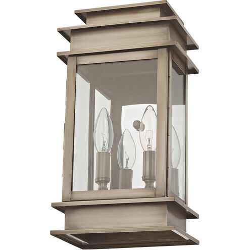 Princeton 2 Light 14 inch Vintage Pewter Outdoor Wall Lantern