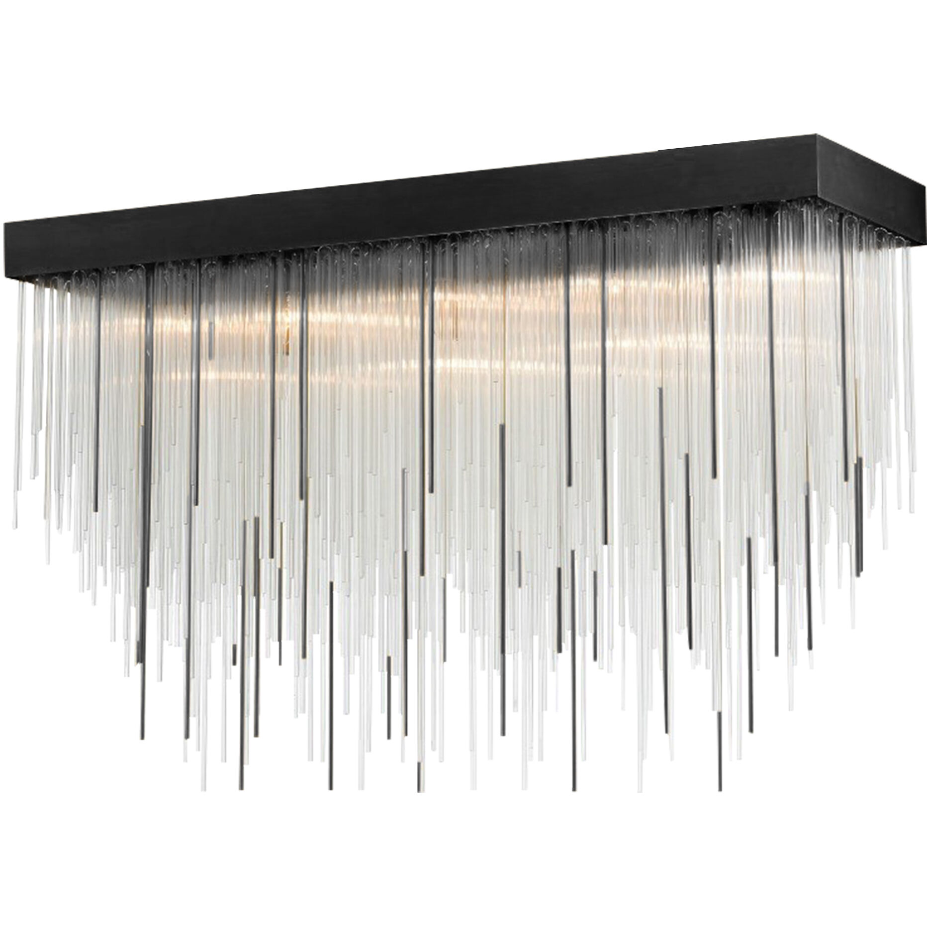 Waterfall 27 Light 18 inch Satin Brushed Black Chandelier Ceiling Light