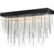Waterfall 27 Light 18 inch Satin Brushed Black Chandelier Ceiling Light