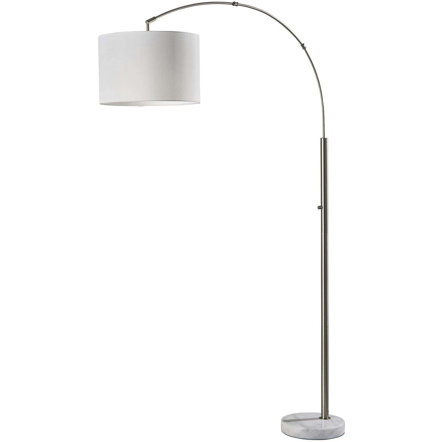 Rigley 71 inch 100.00 watt Brushed Steel Arc Floor Lamp Portable Light, Simplee Adesso
