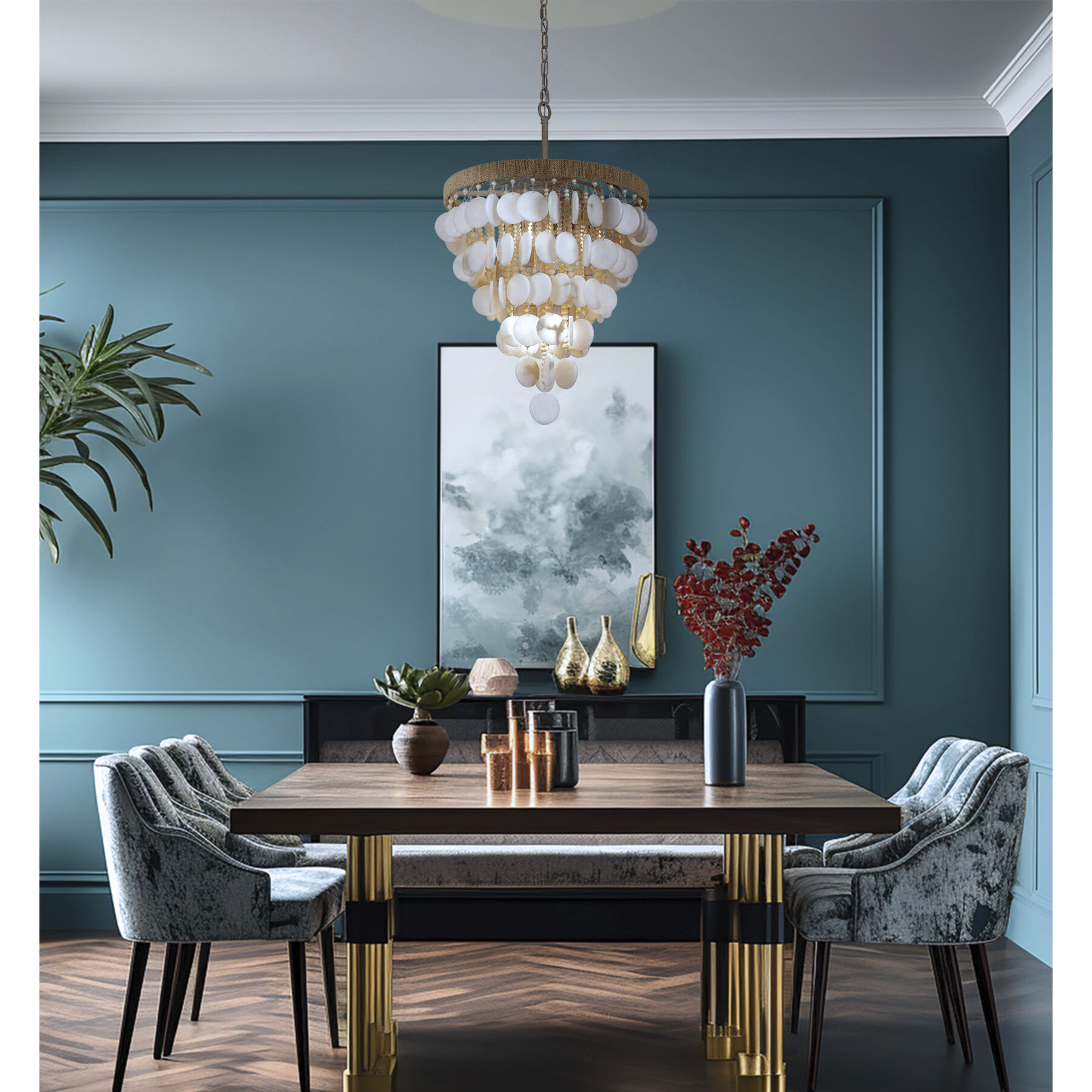 Aurelia's Cove 8 Light 20 inch Autumn White Pendant Ceiling Light