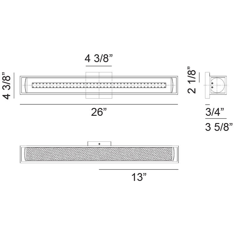 Flannigan LED 26 inch Aged Gold Brass Bath Vanity Light Wall Light