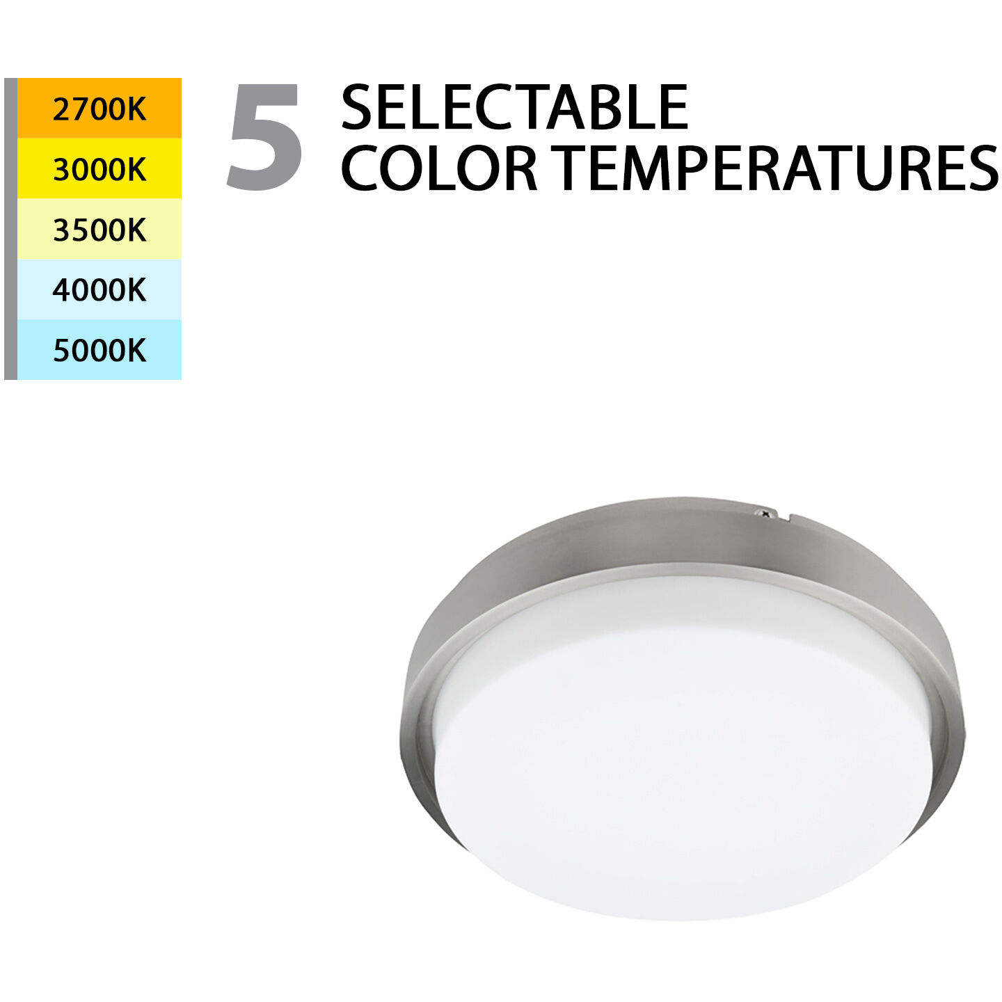 Lithium LED 11.89 inch Brushed Nickel Flush Mount Ceiling Light, WAC Limited