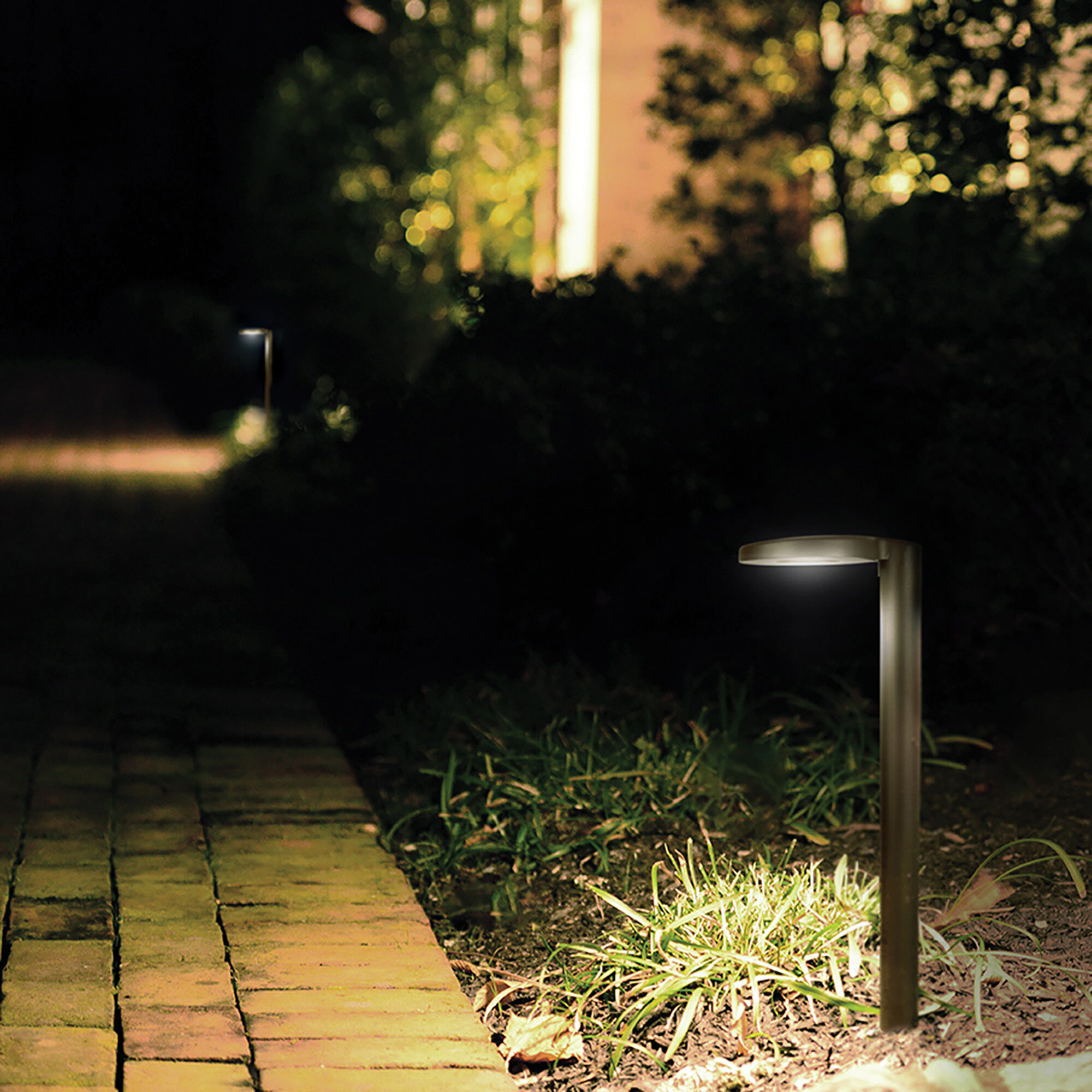 Eclipse 12 2.9 watt Black Path Lighting in 2700K, Path and Area Light, WAC Landscape