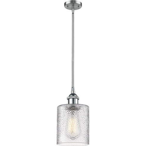 Ballston Cobbleskill LED 5 inch Polished Chrome Pendant Ceiling Light in Clear Glass, Ballston