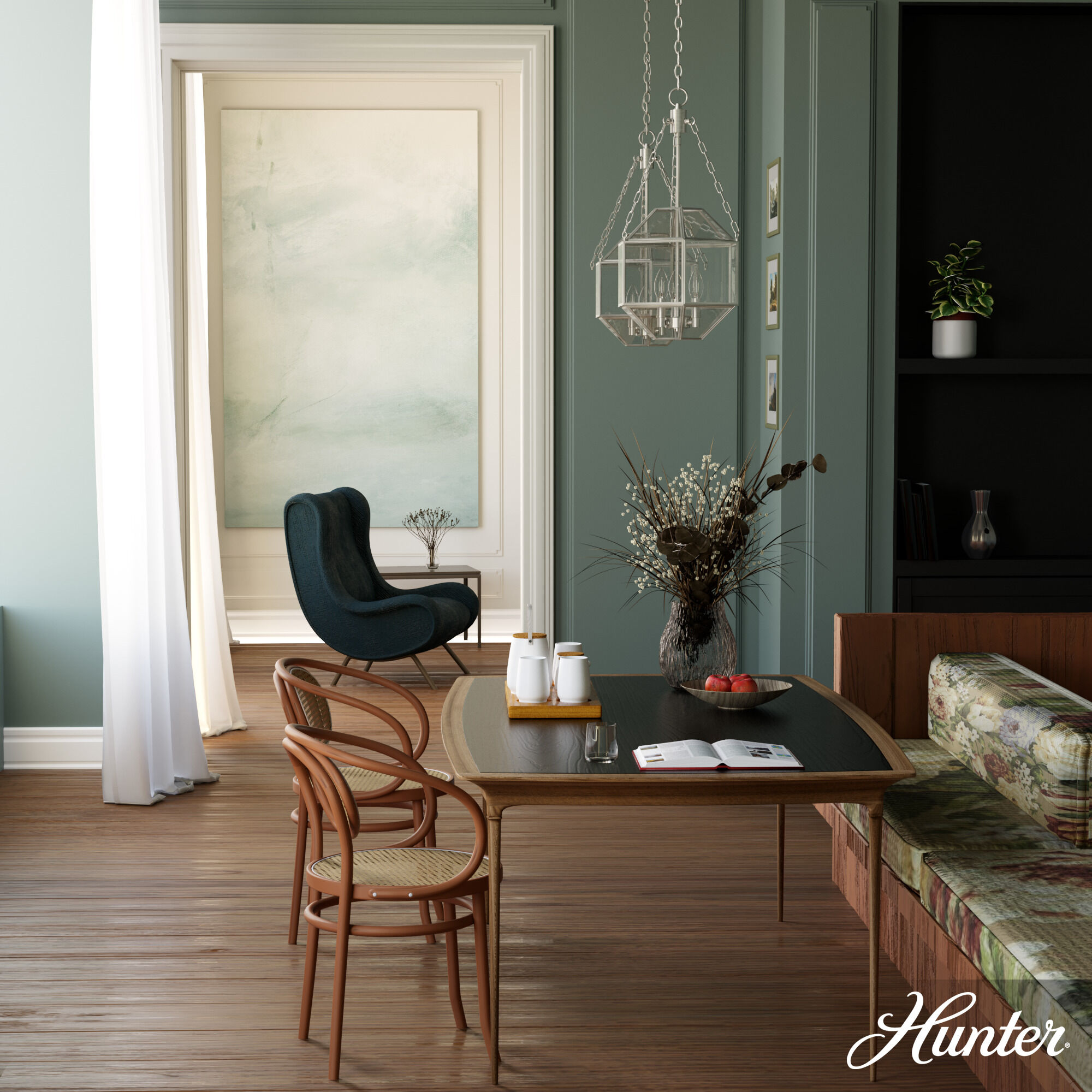 Indria 3 Light 13.25 inch Brushed Nickel Pendant Ceiling Light