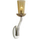 Barbara Barry All Aglow 1 Light 4 inch Soft Silver Decorative Wall Light in Amber Glass