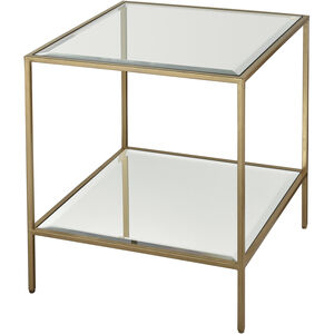 Scotch Mist 21 inch Gold Leaf with Clear Accent Table