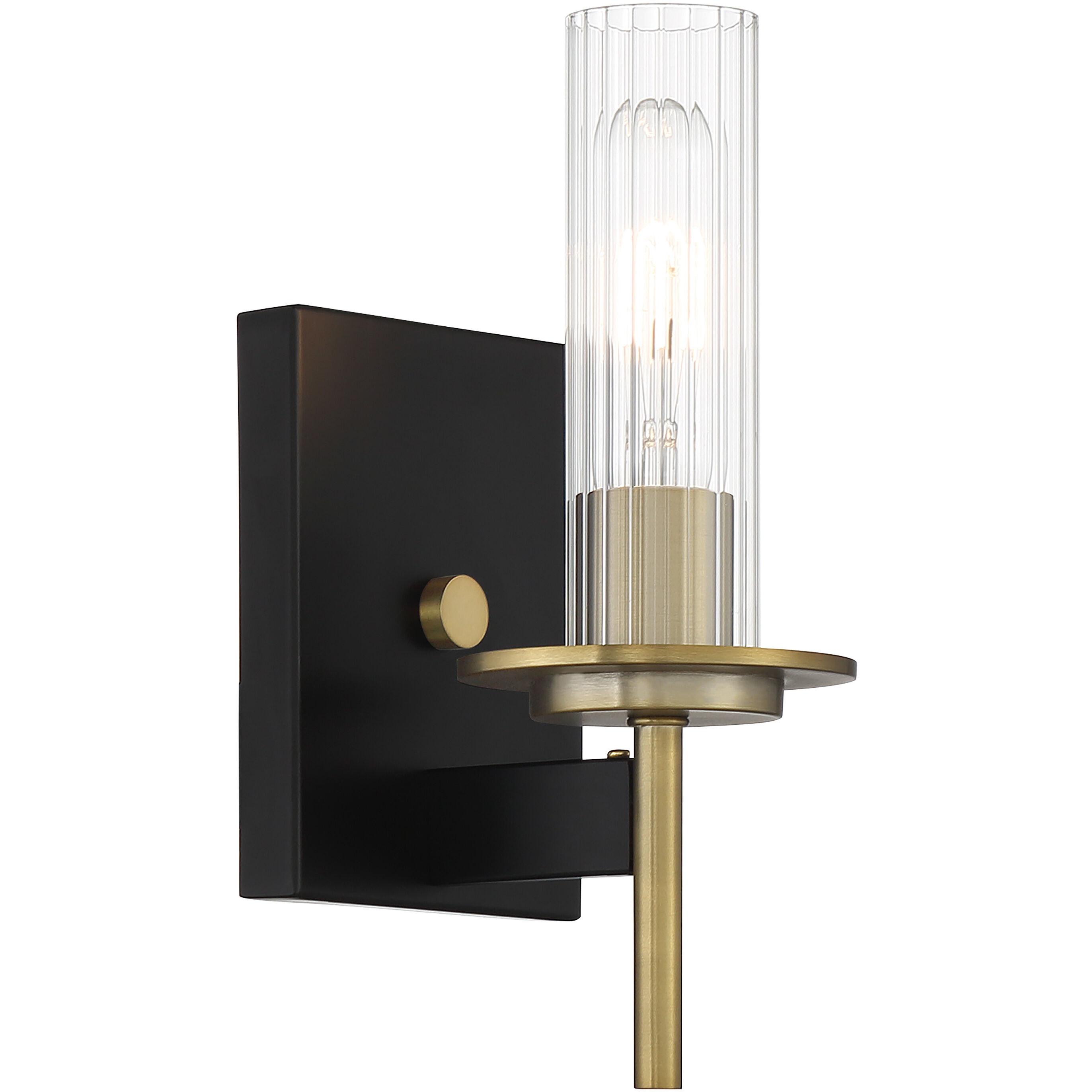 Baldwin Park 1 Light 5 inch Coal/Soft Brass Bath Light Wall Light
