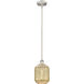 Edison Preston 1 Light 6.75 inch Brushed Satin Nickel Mini Pendant Ceiling Light in Mercury