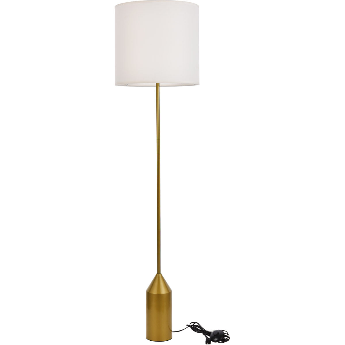 Ines 59.5 inch 40 watt Brass Floor Lamp Portable Light