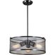 Gastown 3 Light 16 inch Graphite Net Pendant Ceiling Light