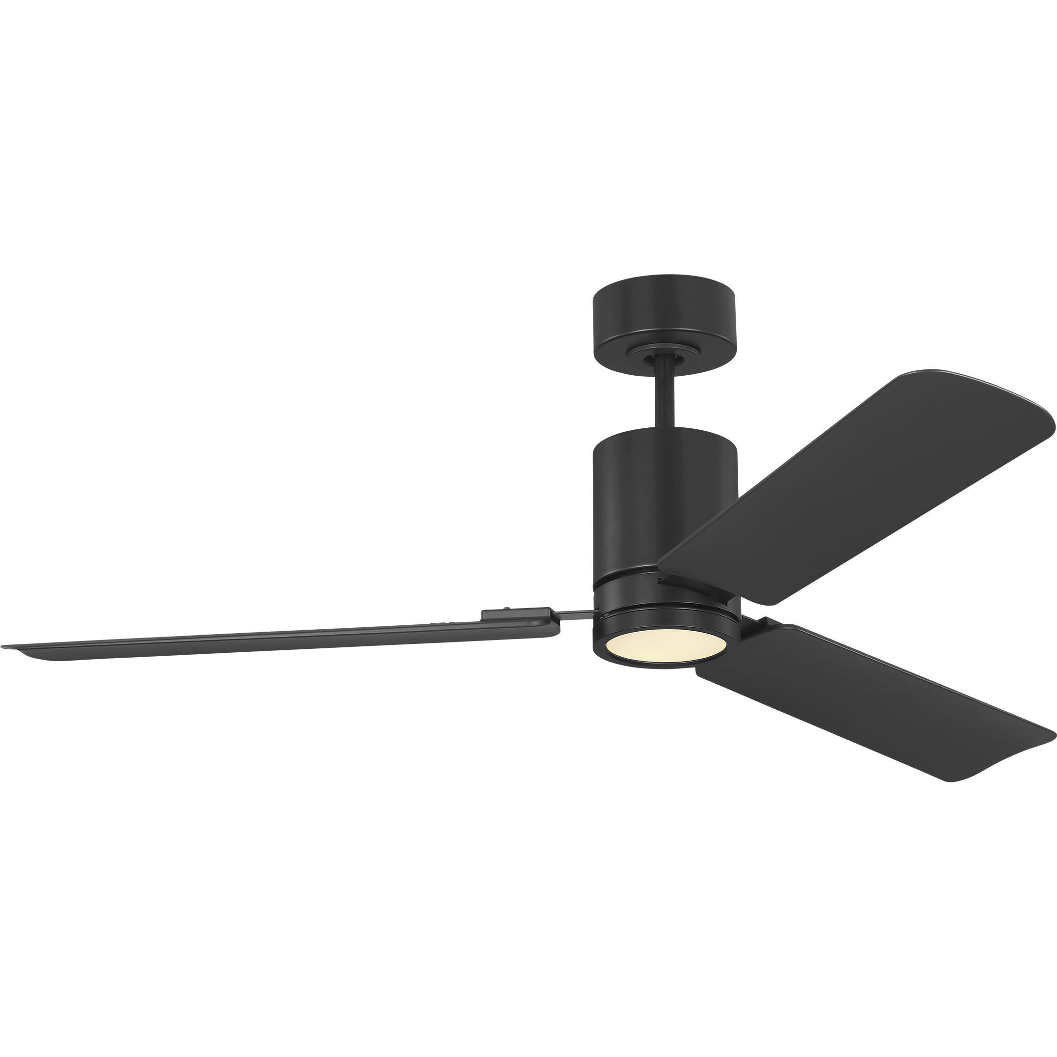 Cleancut 54 inch Midnight Black with Midnight Black ABS Blades Indoor/Outdoor Smart Ceiling Fan