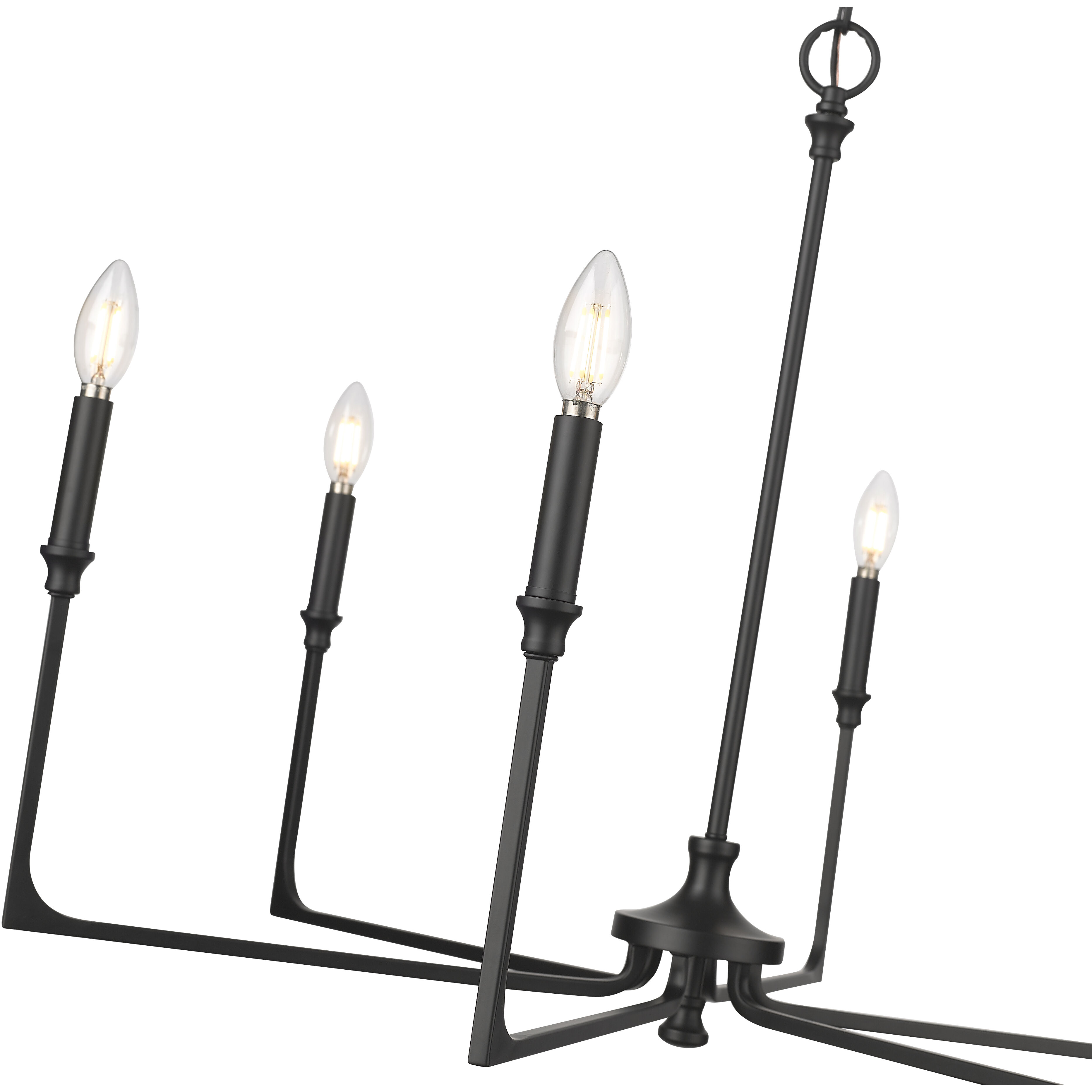 Azara 6 Light 32 inch Matte Black Chandelier Ceiling Light