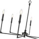 Azara 6 Light 32 inch Matte Black Chandelier Ceiling Light