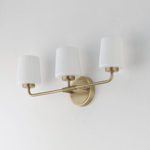 Durham 3 Light 23 inch Natural Aged Brass Bath Vanity Wall Light