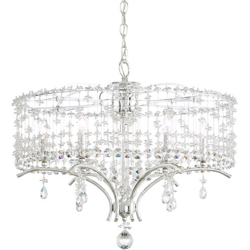 Bella Rose 6 Light Etruscan Gold Chandelier Ceiling Light, Adjustable Height