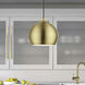 Stockton 1 Light 8 inch Antique Brass with Polished Brass Accents Mini Pendant Ceiling Light, Globe