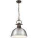 Yep Duncan 1 Light 14 inch Rubbed Bronze Pendant Ceiling Light in Pewter