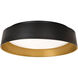 Duncan 1 Light 16 inch Black and Gold Flush Mount Ceiling Light