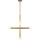 Kelly by Kelly Wearstler Nodes 5 Light 27.25 inch Burnished Brass Chandelier Ceiling Light