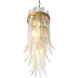 Erika 5 Light 13.78 inch Antique Brass and Clear Glass Pendant Ceiling Light
