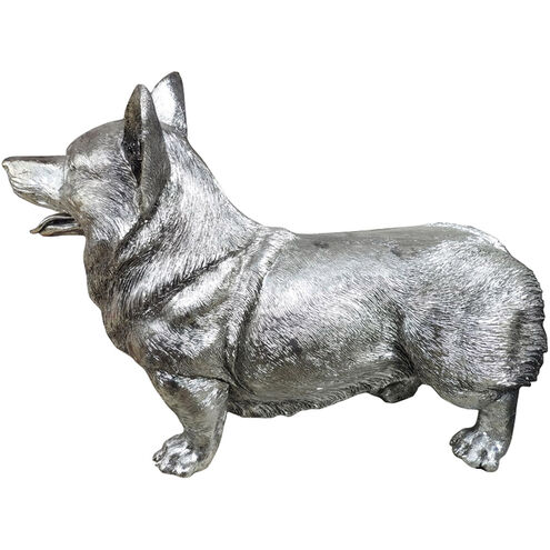 Maggie The Corgy Silver Statue