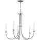 Meadowview 5 Light 28 inch Brushed Nickel Chandelier Ceiling Light