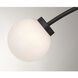 Redfield 5 Light 36 inch Matte Black Convertible Semi-Flush Ceiling Light