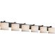 Textile 6 Light 56.5 inch Matte Black Bath Vanity Light Wall Light, Modular Family, Choices