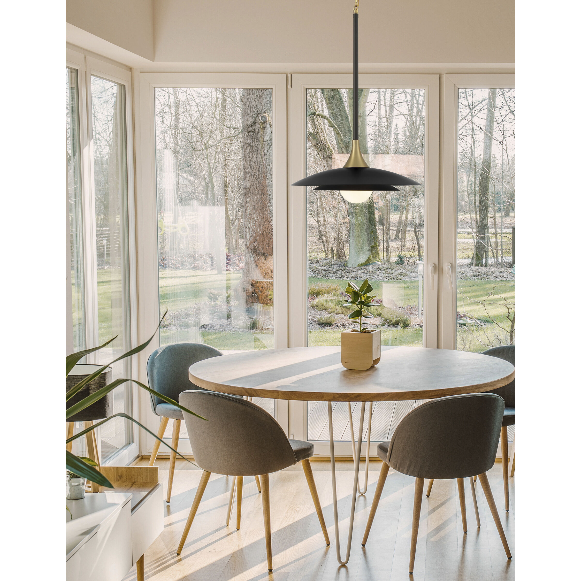 Welsh LED 18 inch Black Pendant Ceiling Light