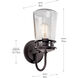 Lyndon 1 Light 15 inch Architectural Bronze Outdoor Wall, Small