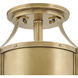 Chance 3 Light 18 inch Heritage Brass Indoor Semi-Flush Mount Ceiling Light