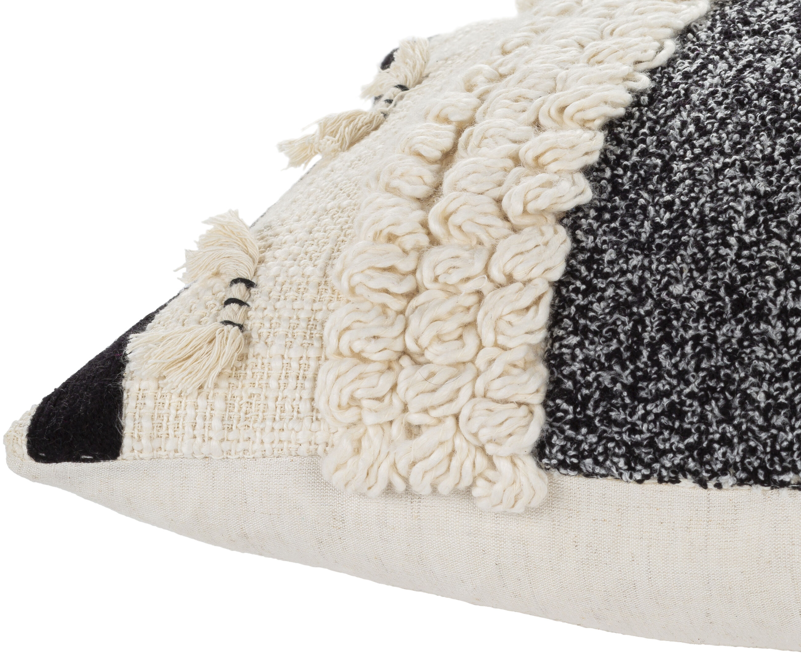 Povia 30 inch Black Pillow Cover, Lumbar