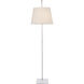 Cloister 70 inch 75 watt Brushed Nickel/White Floor Lamp Portable Light