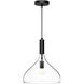 Alora Mood Belleview Pendant Ceiling Light in Matte Black, Clear Glass