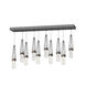 Link 10 Light 44.5 inch Black Pendant Ceiling Light in Clear Bubble, Rectangular