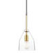 Sloan 1 Light 7 inch Aged Brass Pendant Ceiling Light