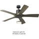 Aviator 54 inch Graphite and Weathered Gray with Weathered Gray Blades Downrod Ceiling Fan in Graphite Weathered Gray, Smart Ceiling Fan