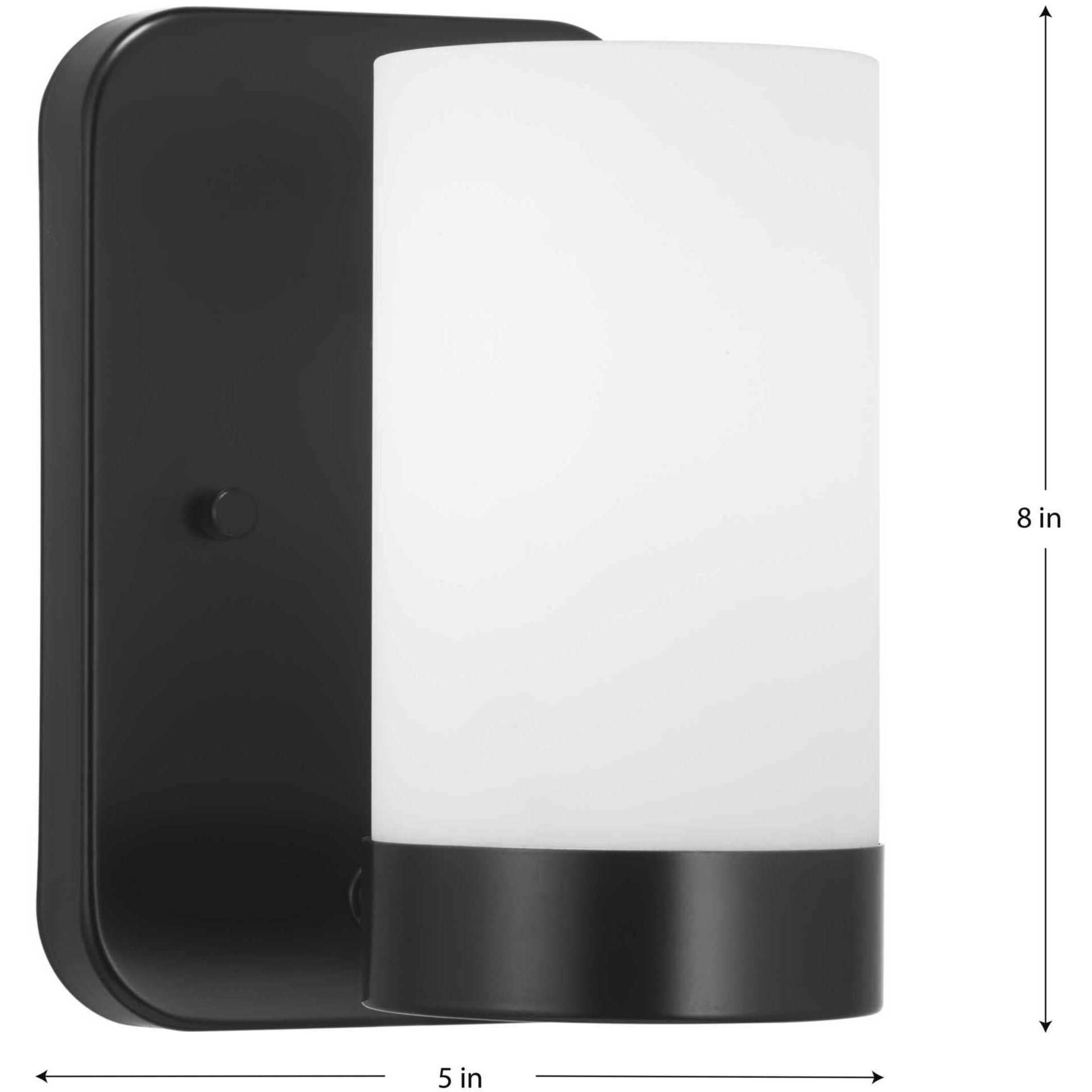 Elevate 1 Light 5 inch Matte Black Bath Vanity Wall Light, Design Series