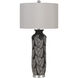 Shiloh 32 inch 150 watt Black/Silver Table Lamp Portable Light