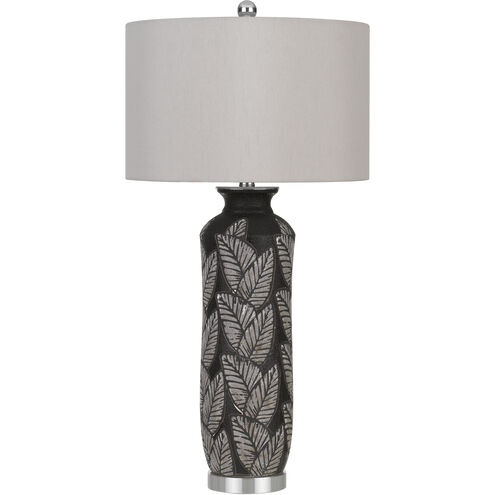 Shiloh 32 inch 150 watt Black/Silver Table Lamp Portable Light