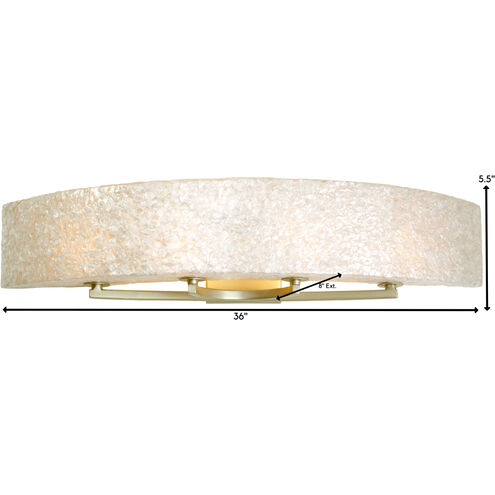 Radius 4 Light 36 inch Gold Dust Vanity Light Wall Light in Sustainable Crushed Natural Capiz Shell