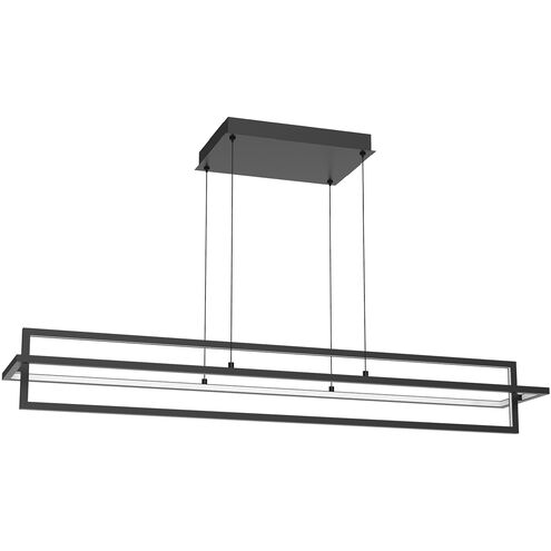 Mondrian LED 47.25 inch Black Linear Pendant Ceiling Light