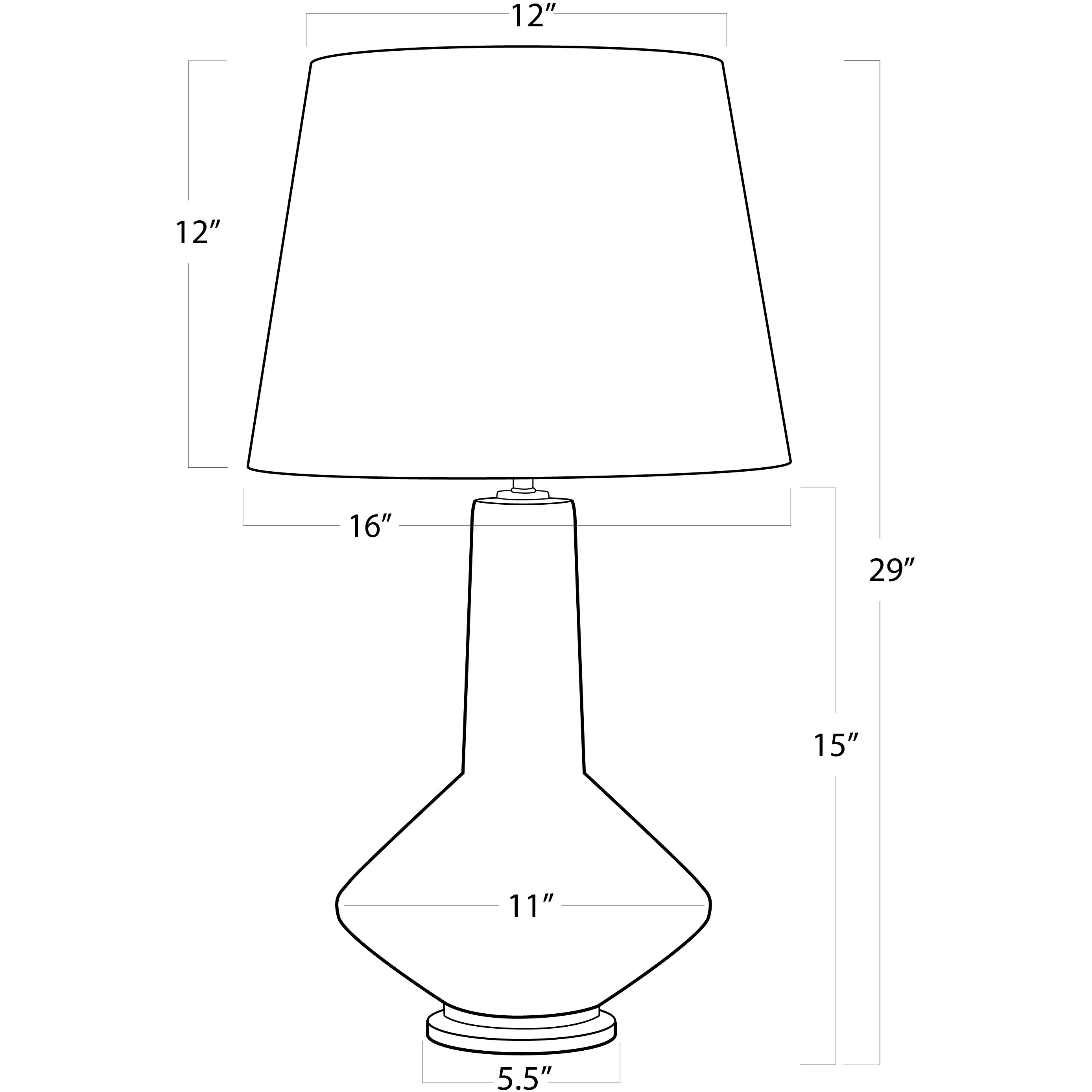 Kayla 29 inch 150.00 watt White Table Lamp Portable Light
