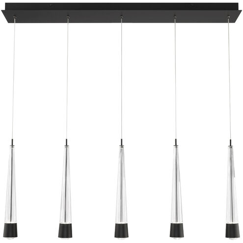 Quill LED 2.63 inch Black Multi-Light Pendant Ceiling Light, dweLED