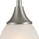 Signature 1 Light 4.5 inch Brushed Nickel Mini Pendant Ceiling Light